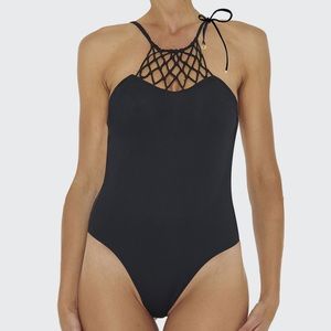 Stella McCartney Swim Mesh One-Piece Swimsuit Small